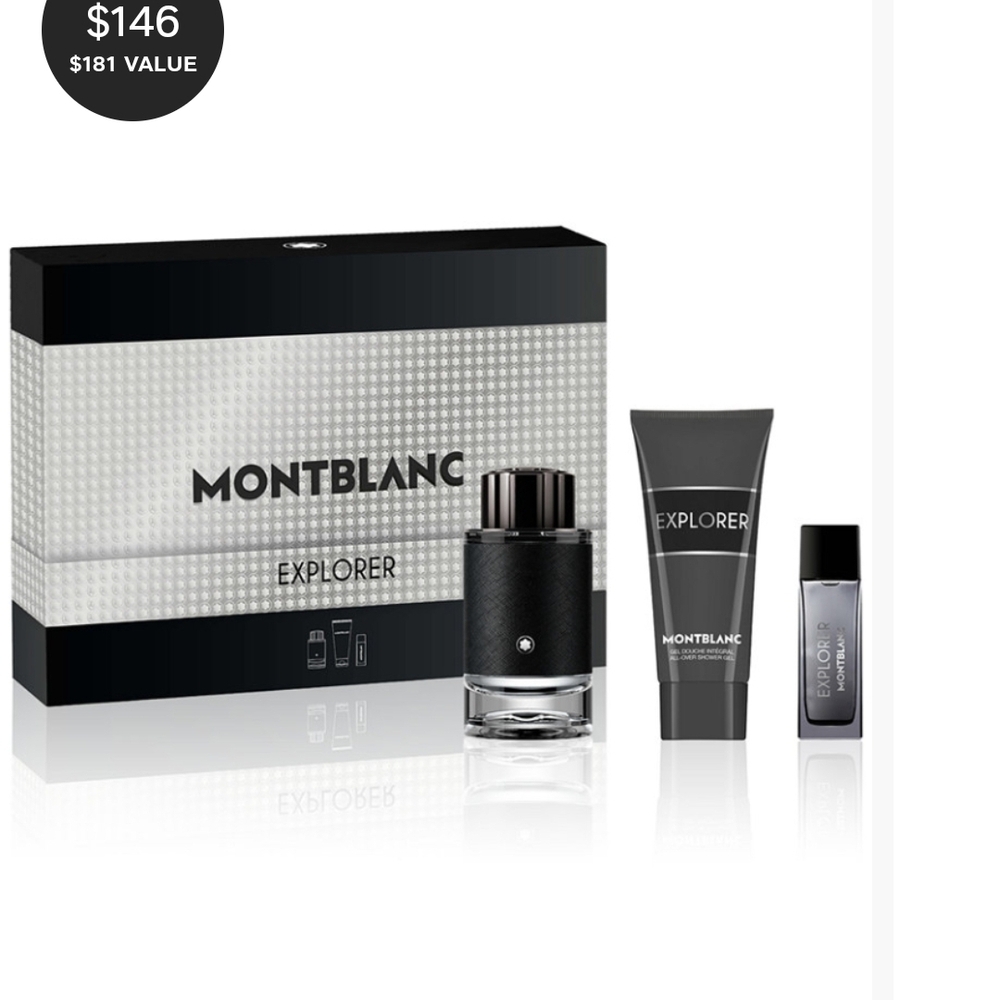 Montblanc Explorer Black and Silver Set